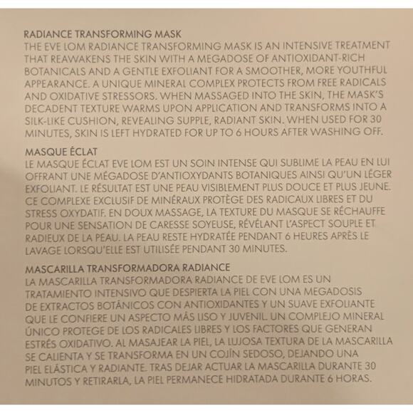 EVE LOM Gel Balm Cleanser + Creme Cleanser + Radiance Transforming Mask ~ NWOB - Picture 3 of 6
